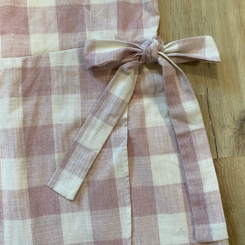 SweetSalt Faux Wrap Mauve Buffalo Plaid Dress Size S - Picture 3 of 13
